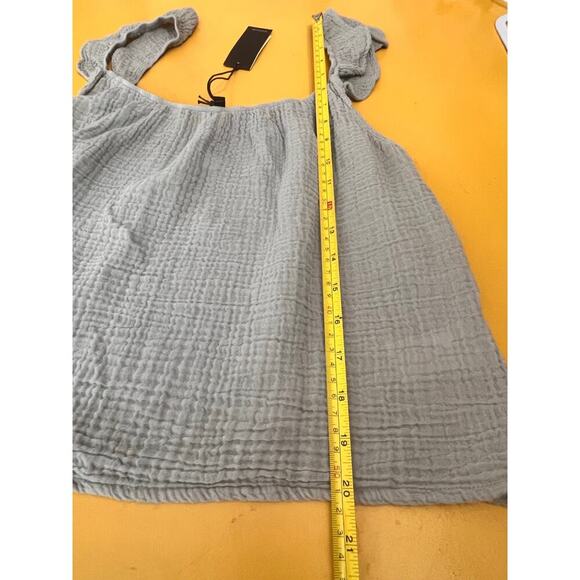 Monrow Cotton Ruffle Tank NEW Size Medium - Picture 10 of 10